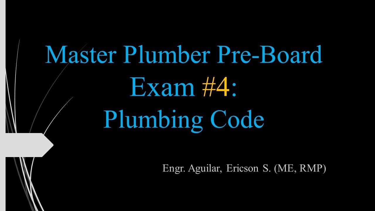 plumbing exam questions and answers