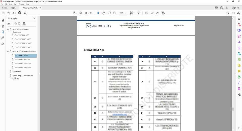 pmp practice exam with answers