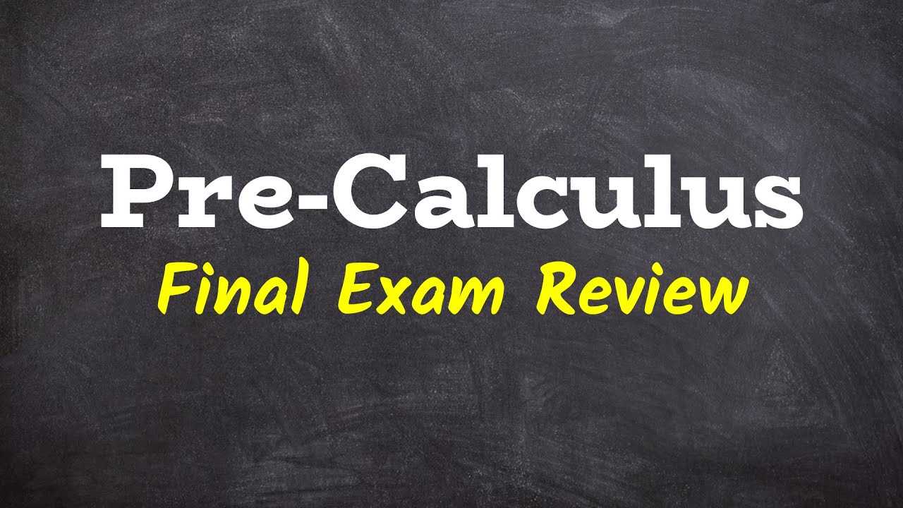 pre calc final exam study guide