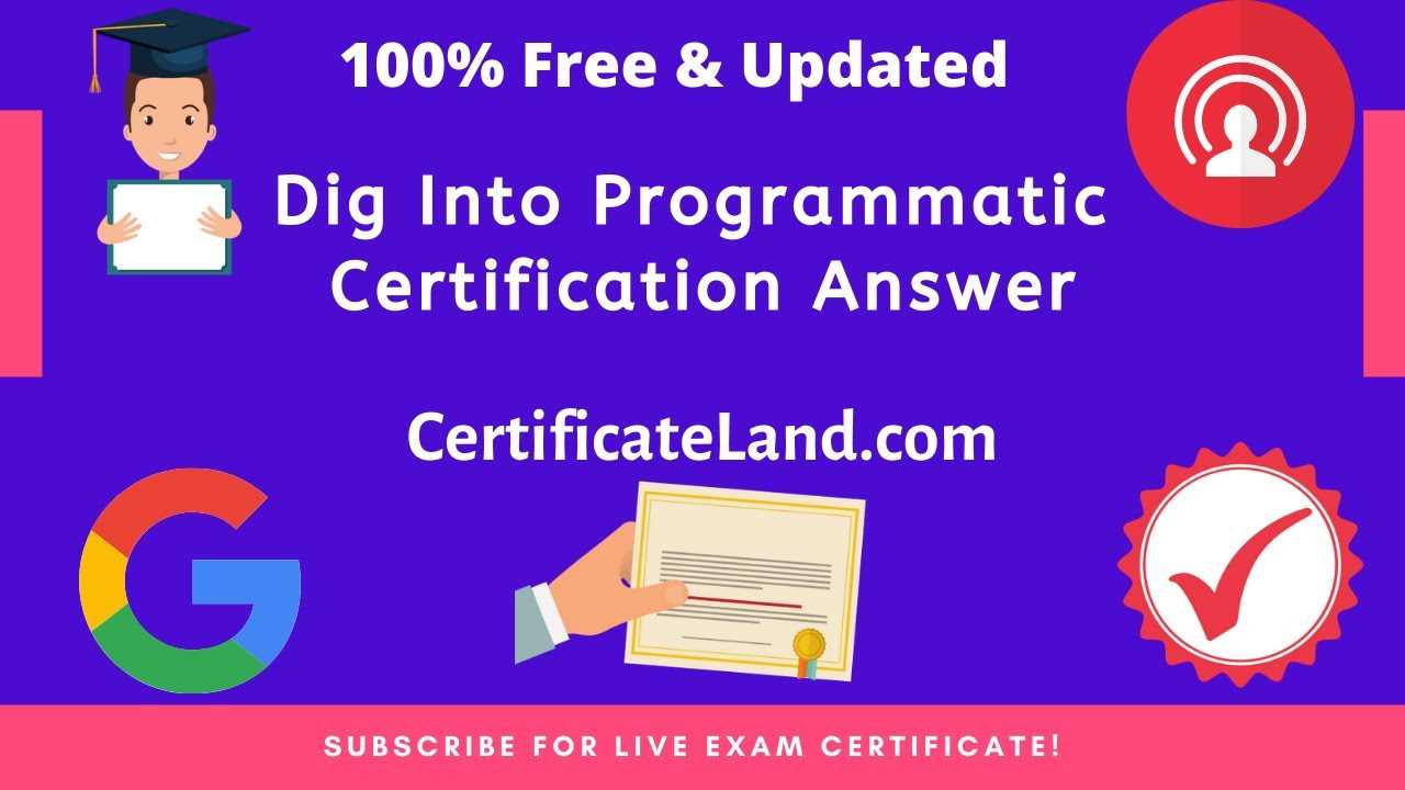 programmatic certification exam answers