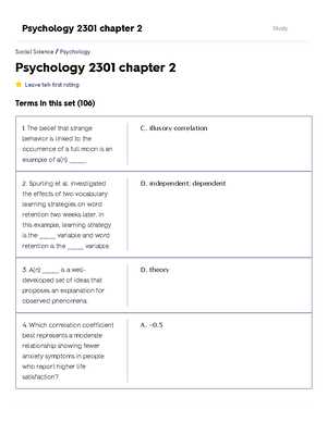 psychology 2301 exam 2