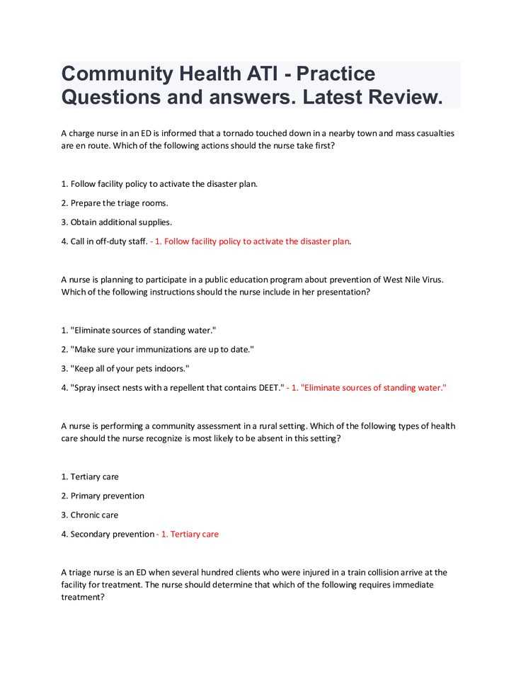 public health exam questions and answers