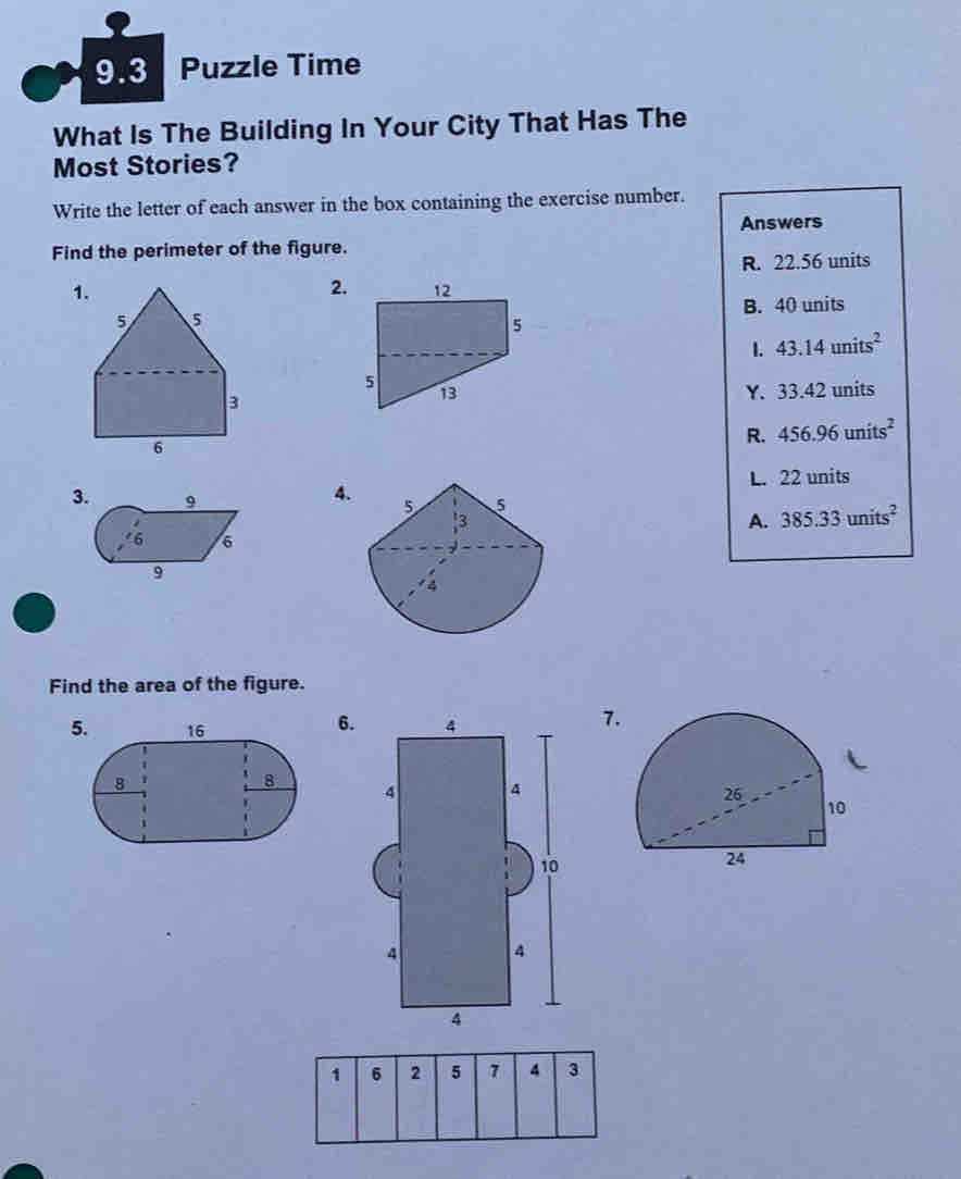 puzzle time answers