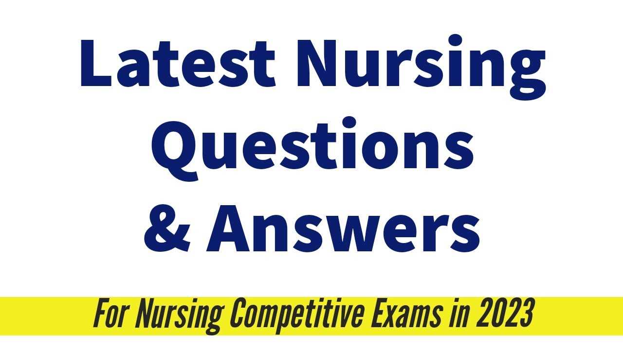 question and answer nursing exam