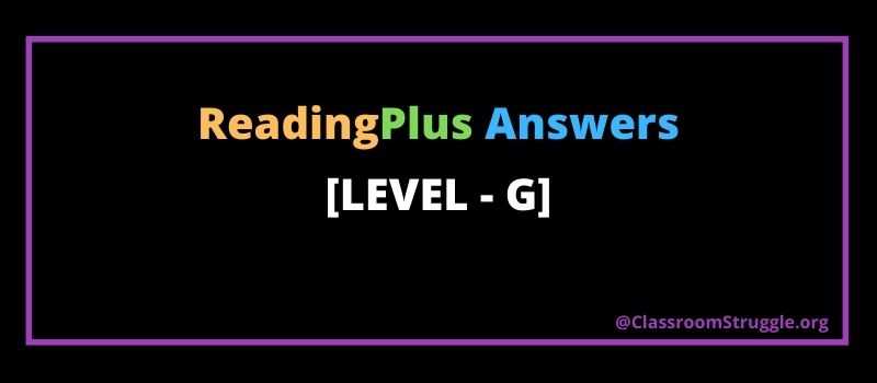 reading plus answer key level j