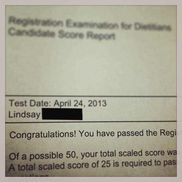 registered dietitian exam dates