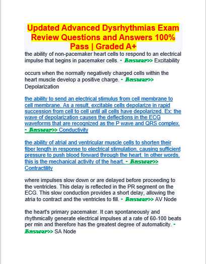 rn.com dysrhythmia exam advanced answers