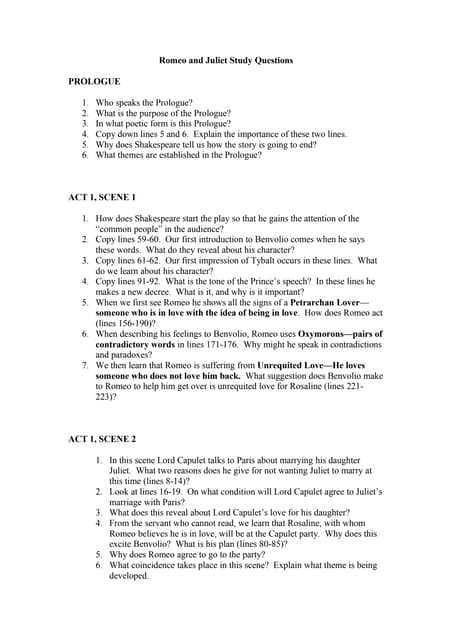 romeo and juliet act 5 questions and answers