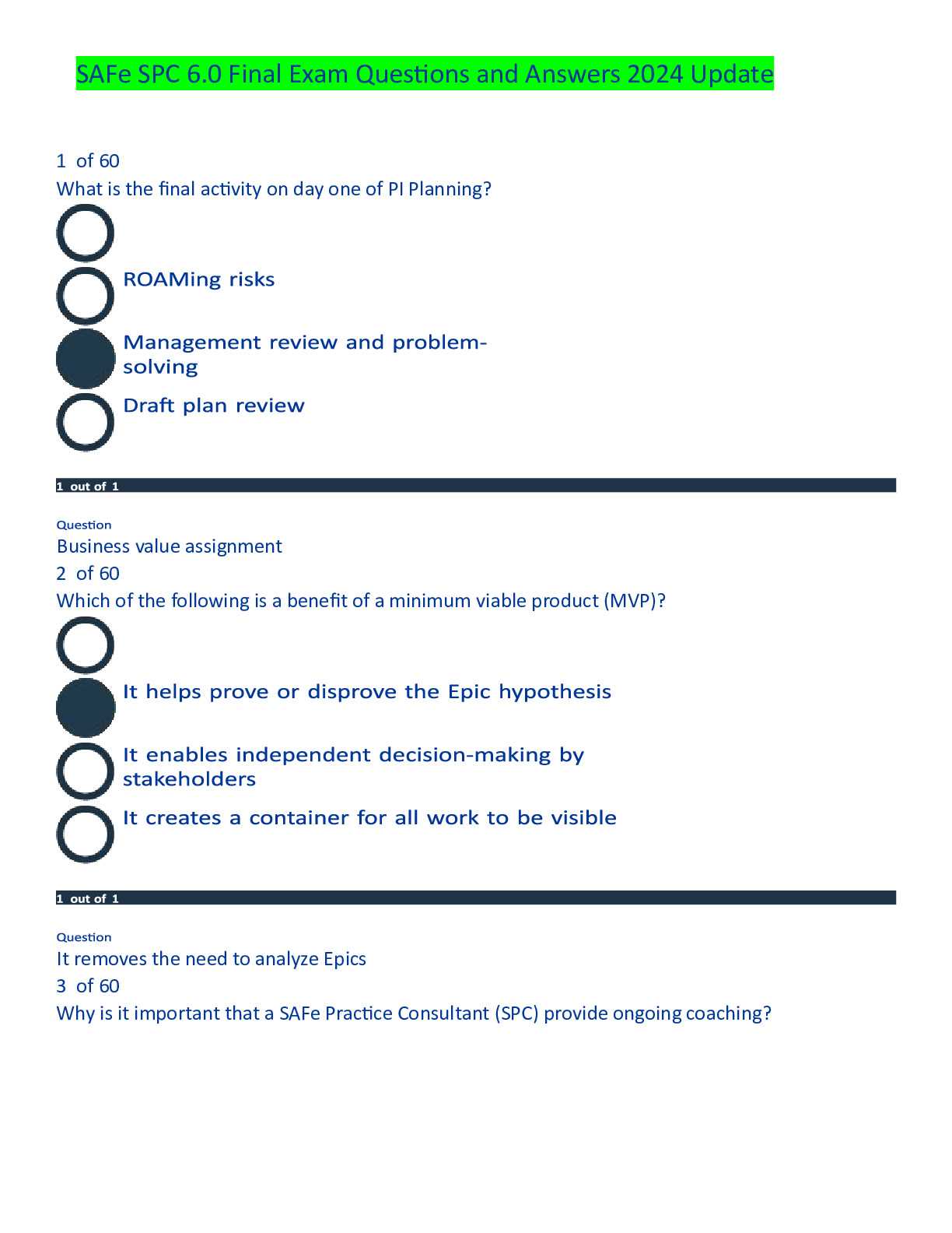 safe 6 lpm exam questions and answers