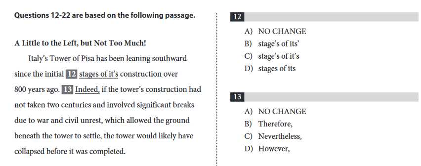 sat 6 answers