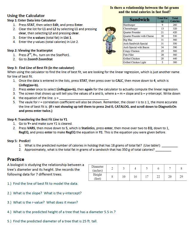 scatter plot correlation and line of best fit exam answers