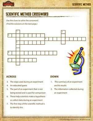 scientific method crossword answer key