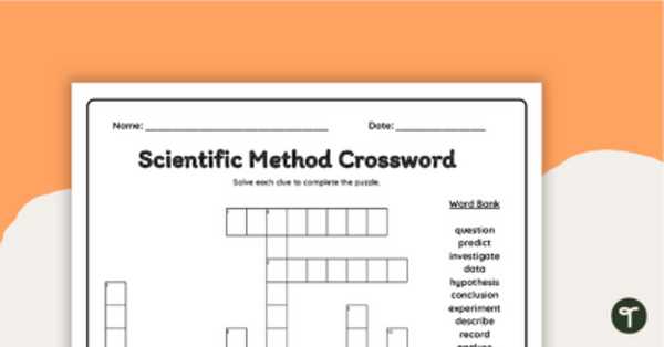 scientific method crossword answer key