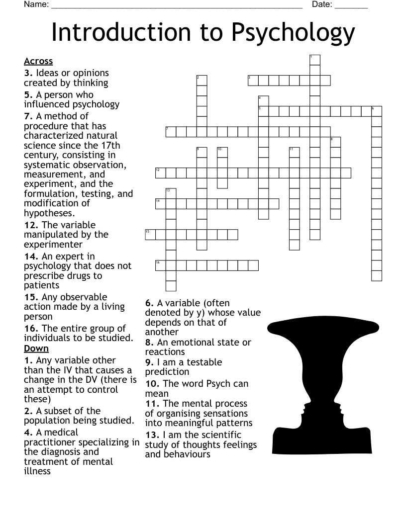 scientific method crossword answers