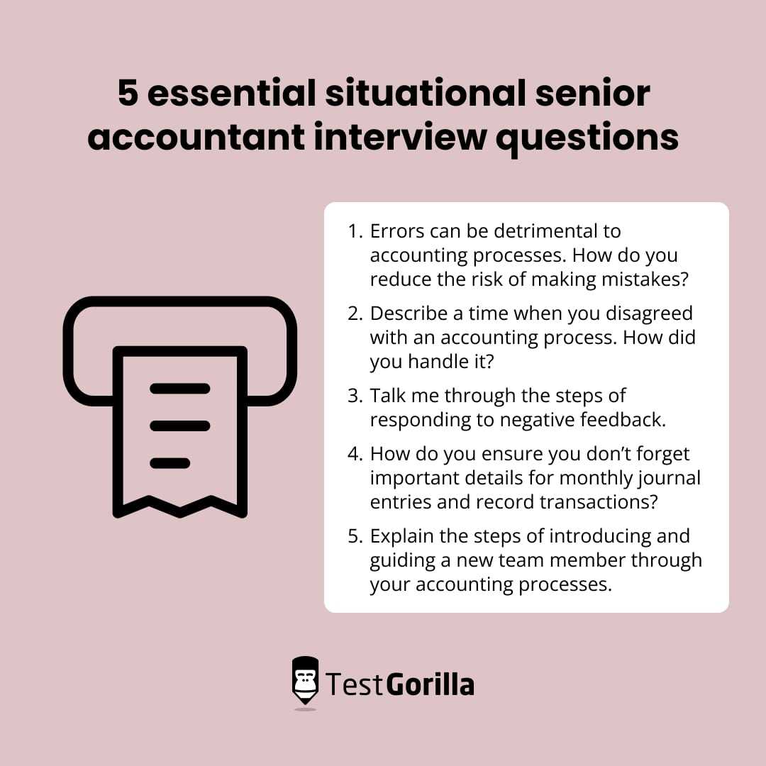 senior accountant interview questions and answers