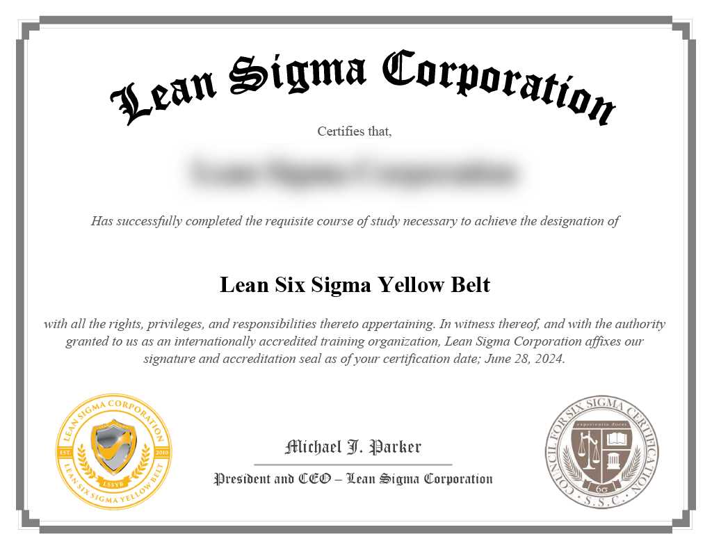 six sigma online white belt exam answers