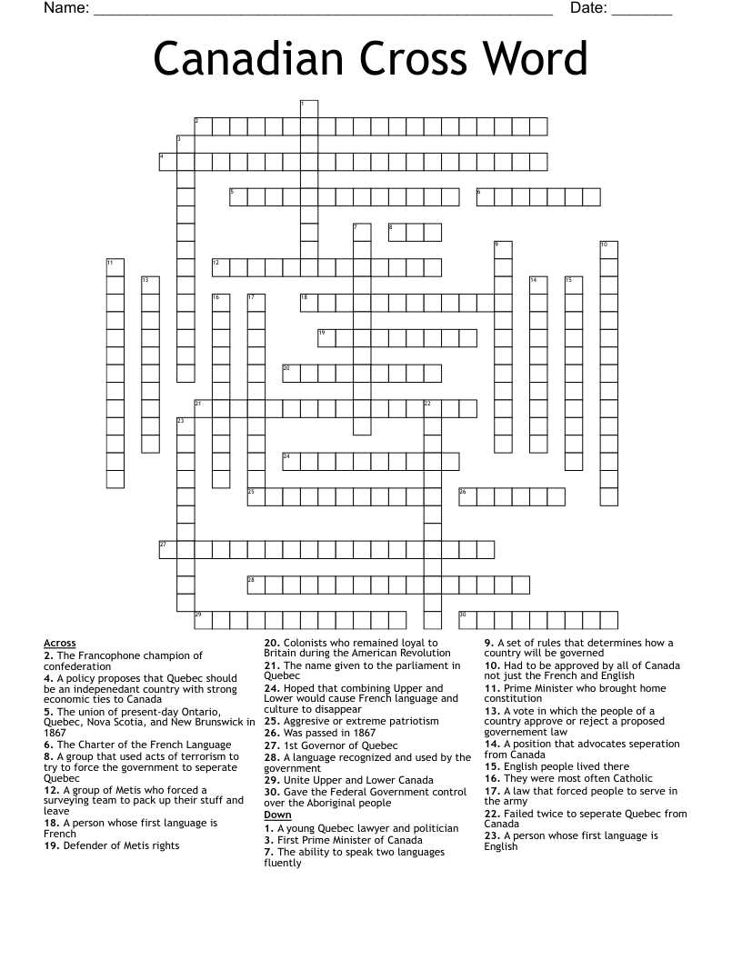 social studies crossword puzzles answers