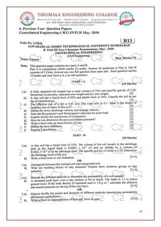 soil mechanics exam questions answers