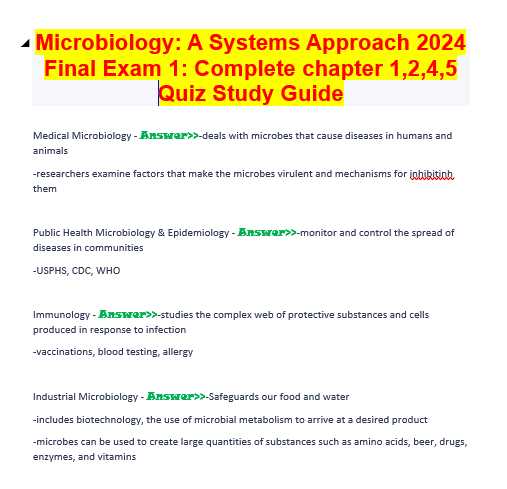 straighterline microbiology final exam answers