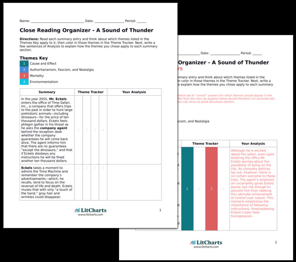 study guide for bradburys a sound of thunder answer key