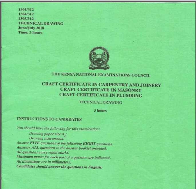 technical drawing exam questions and answers