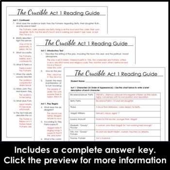 the crucible act 1 questions and answers