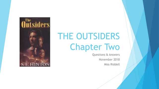 the outsiders final exam answers