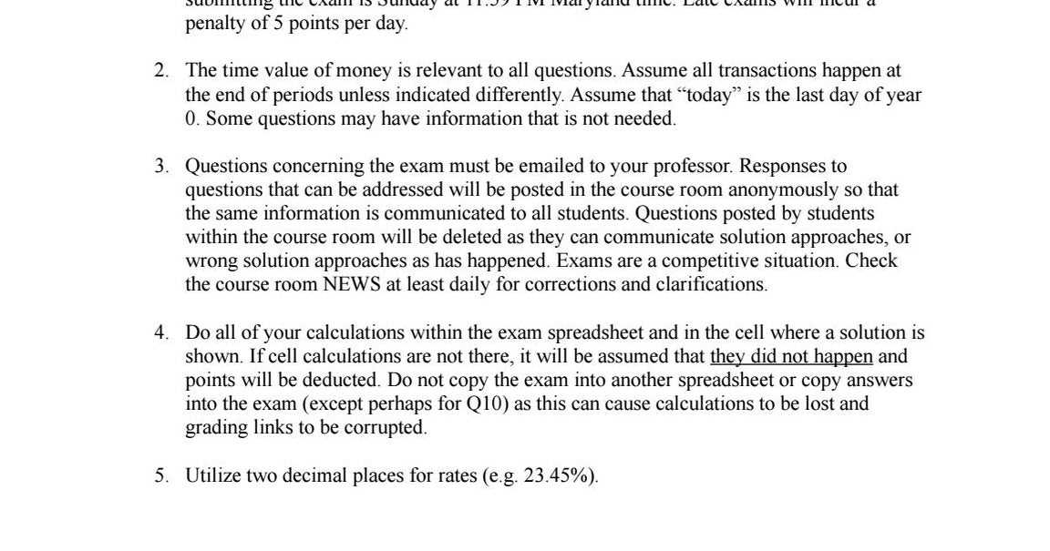 time value of money exam questions and answers