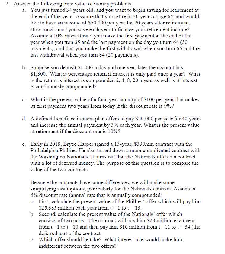 time value of money exam questions and answers