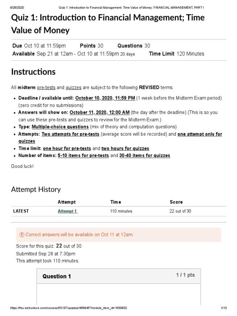 time value of money exam questions and answers