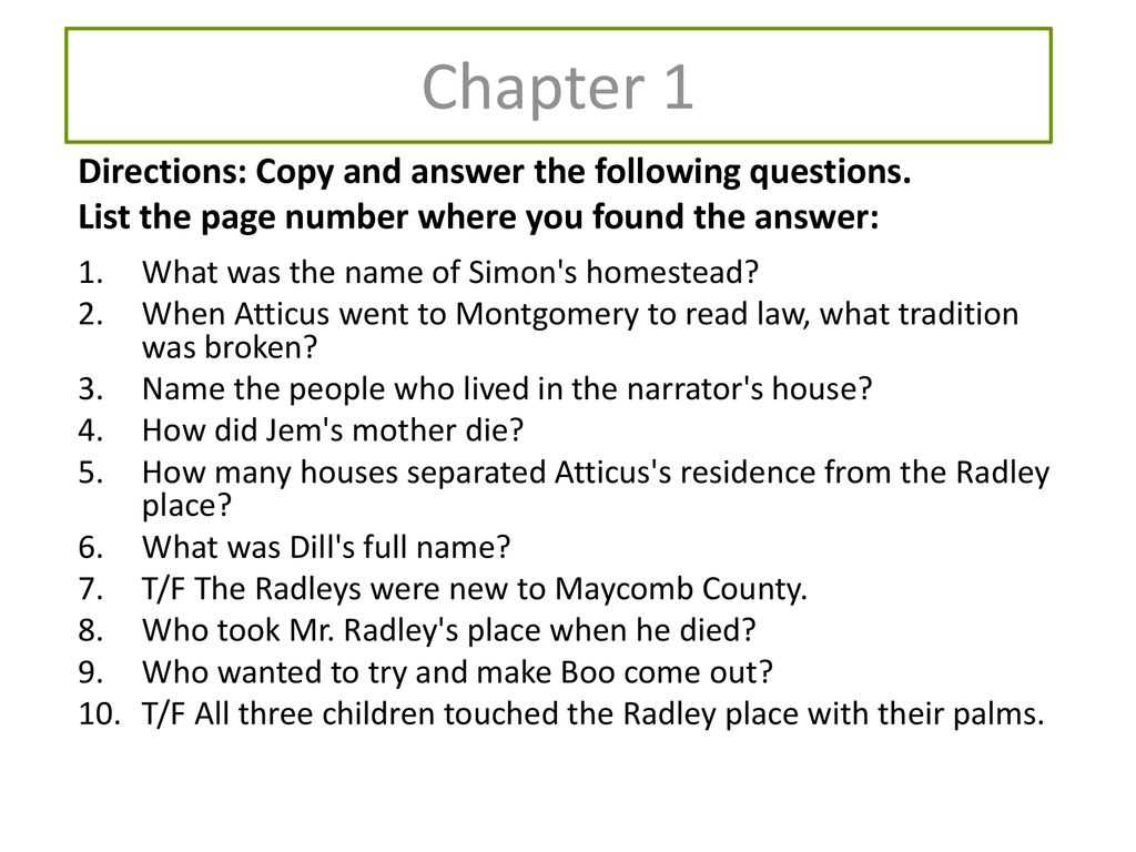 to kill a mockingbird study guide questions answers