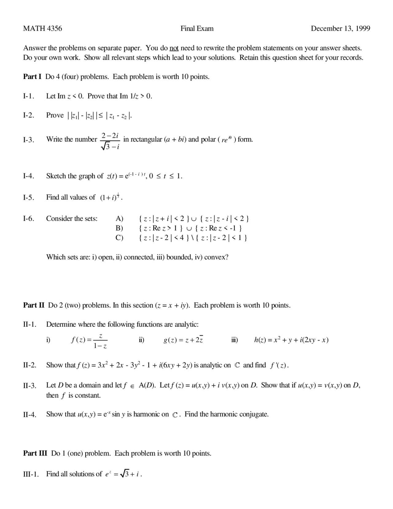 ttu final exam