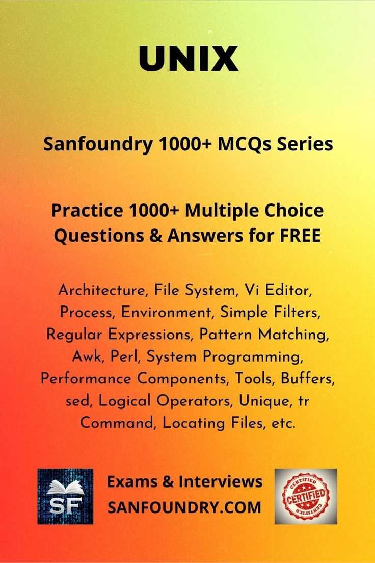 unix exam questions and answers