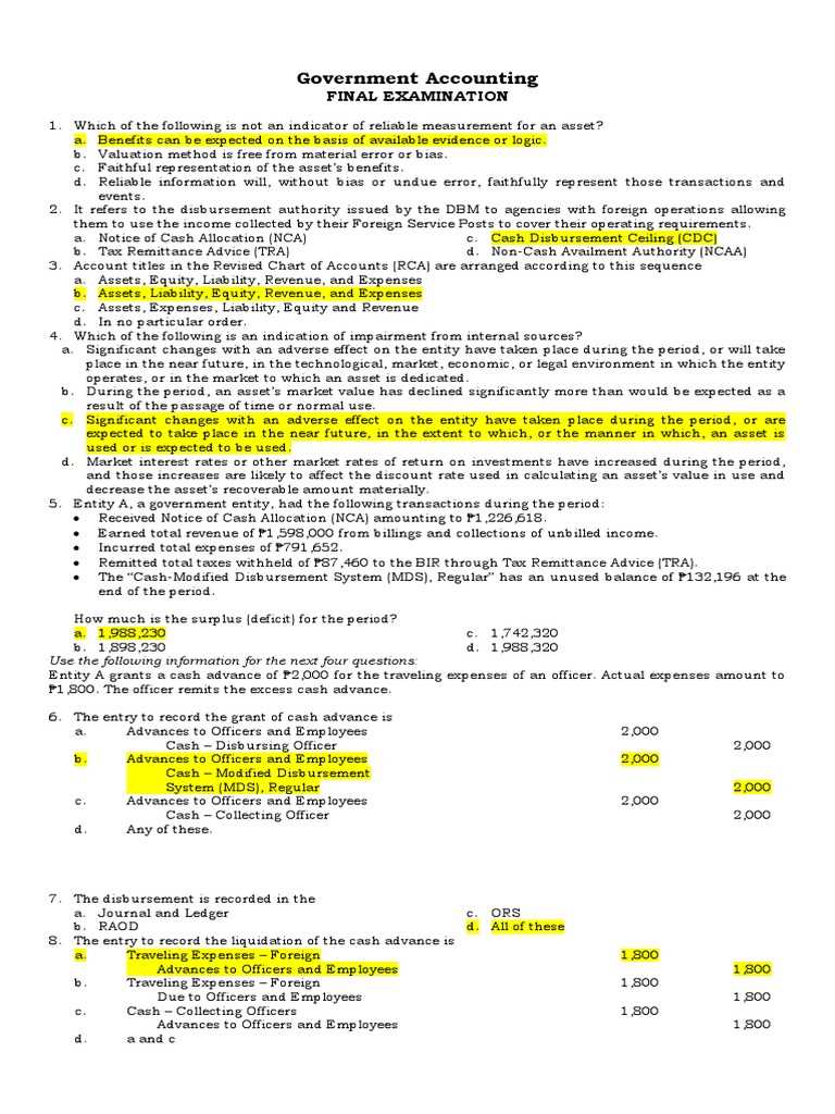 us government final exam answers