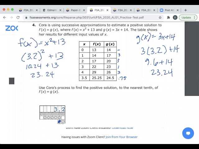 usa test prep answer key algebra 1