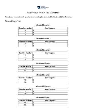 vita 2025 advanced exam answers