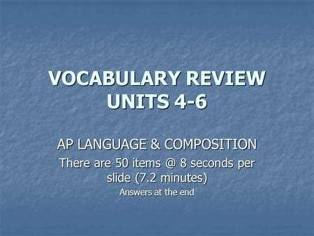 vocab unit 6 level g answers