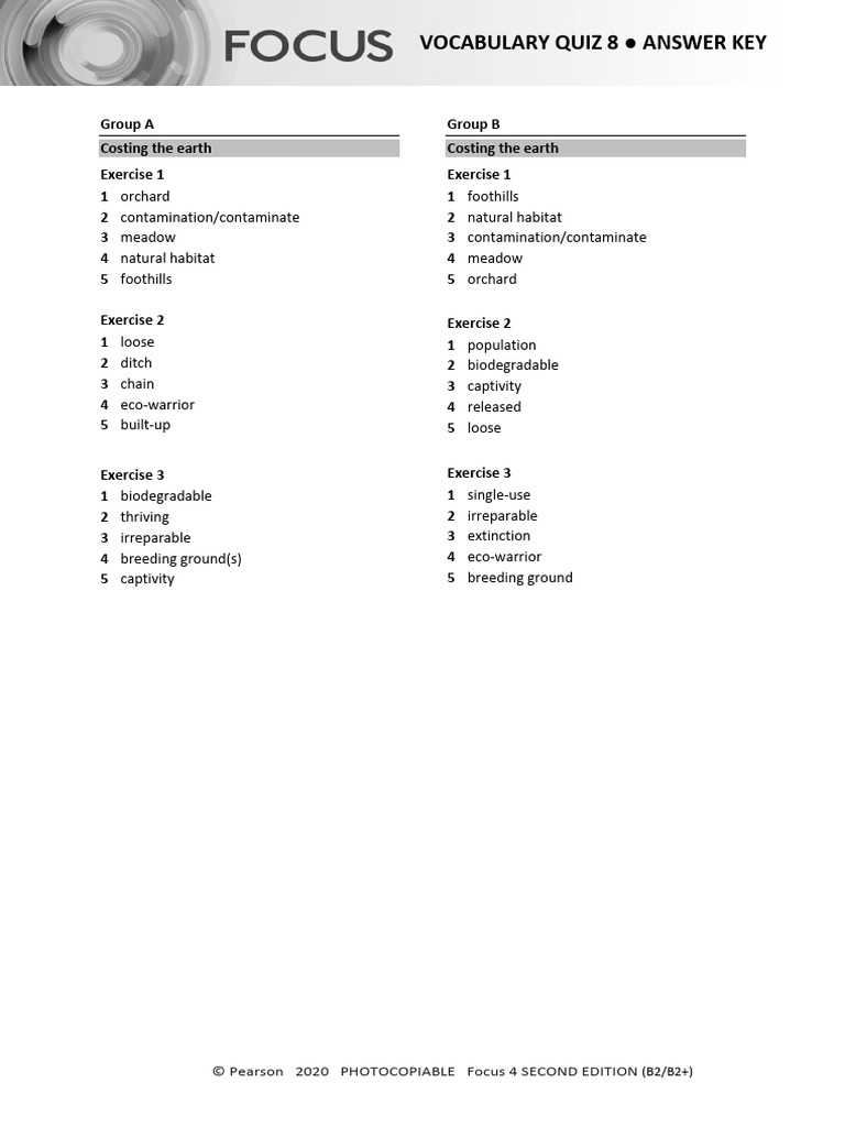 vocab unit 8 level f answers