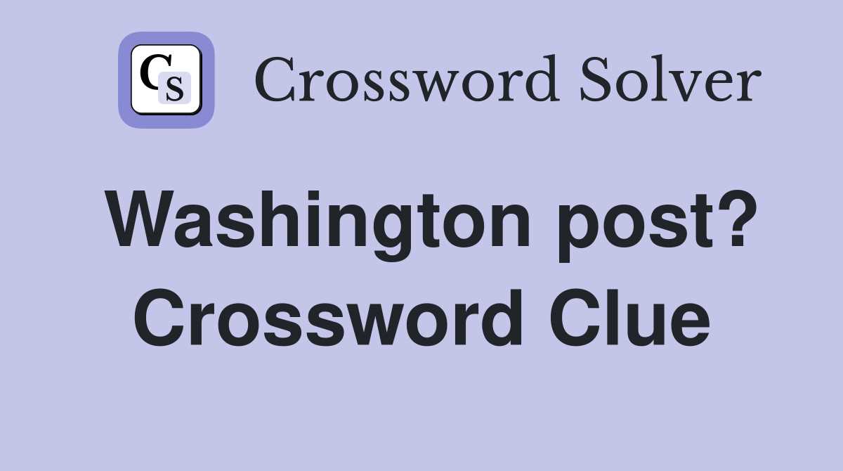 washington post sunday crossword answers