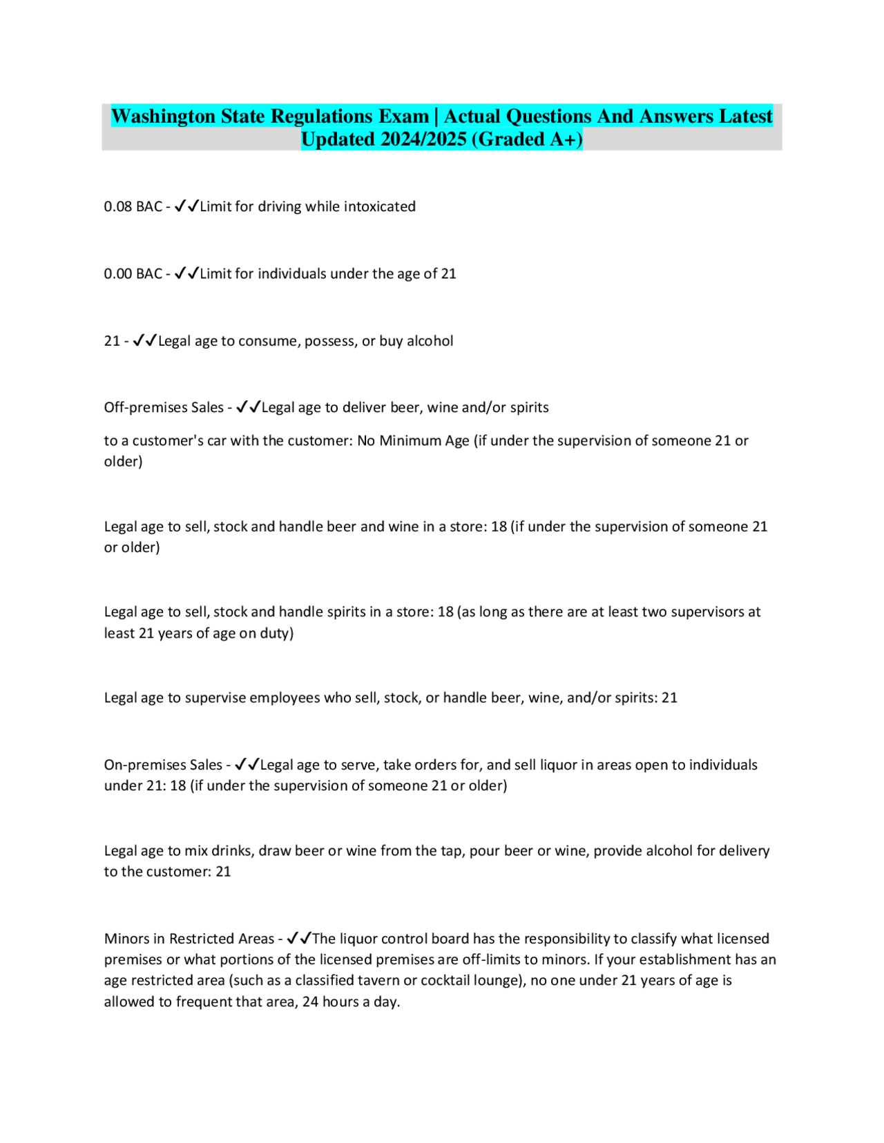 washington state architect law review exam answers