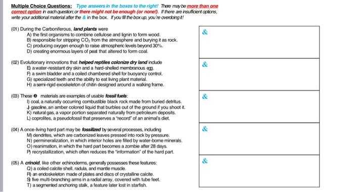 which question type includes questions with one right answer