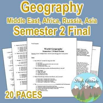 world geography semester exam review