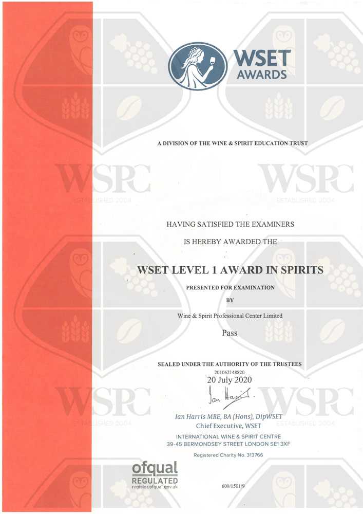 wset level 1 exam questions and answers