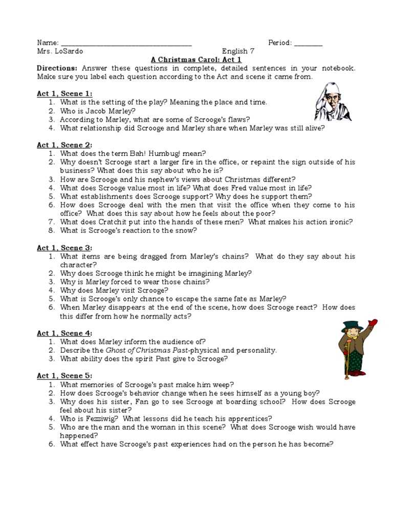 a christmas carol study guide questions and answers