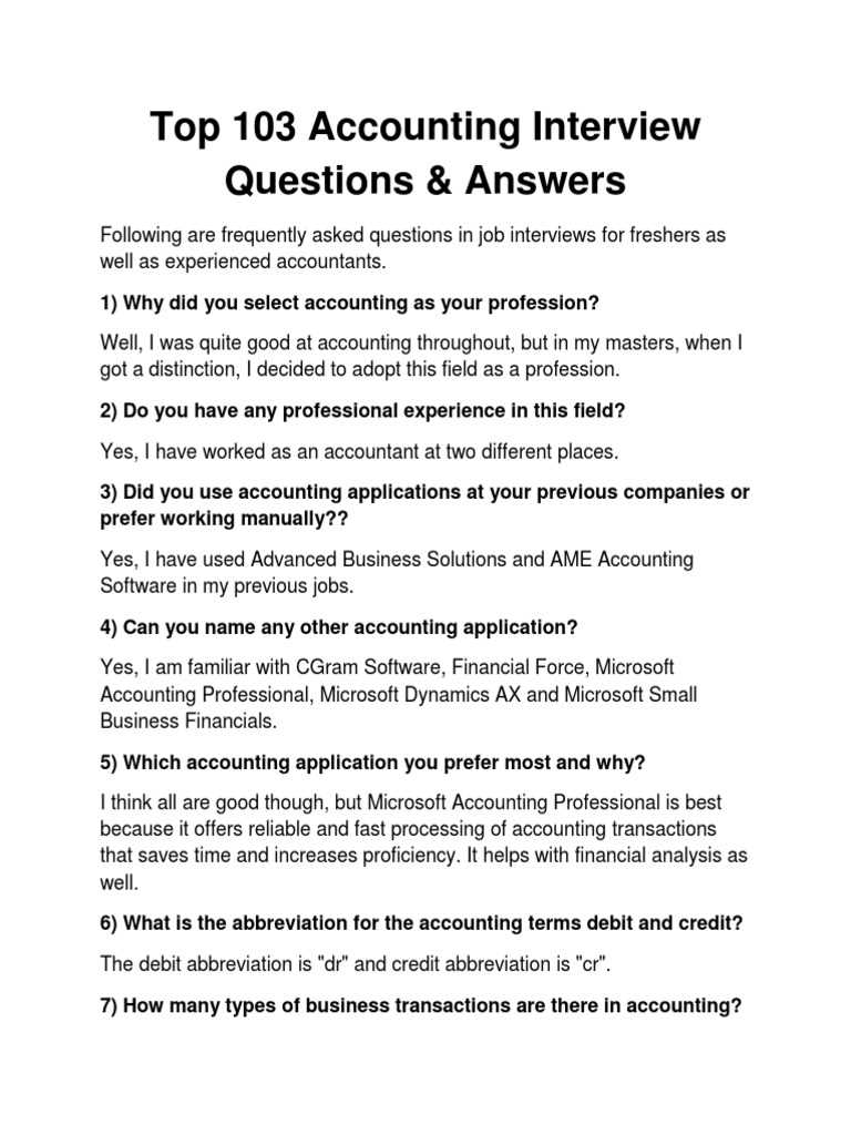 senior accountant interview questions and answers