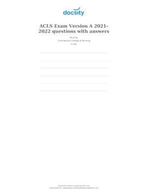 acls final exam answers