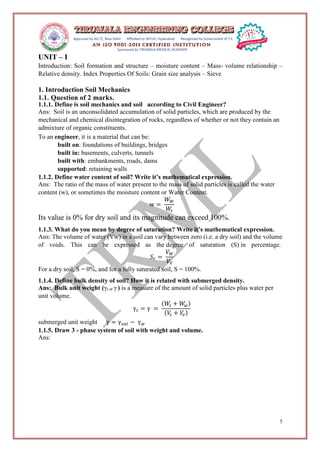 soil mechanics exam questions answers