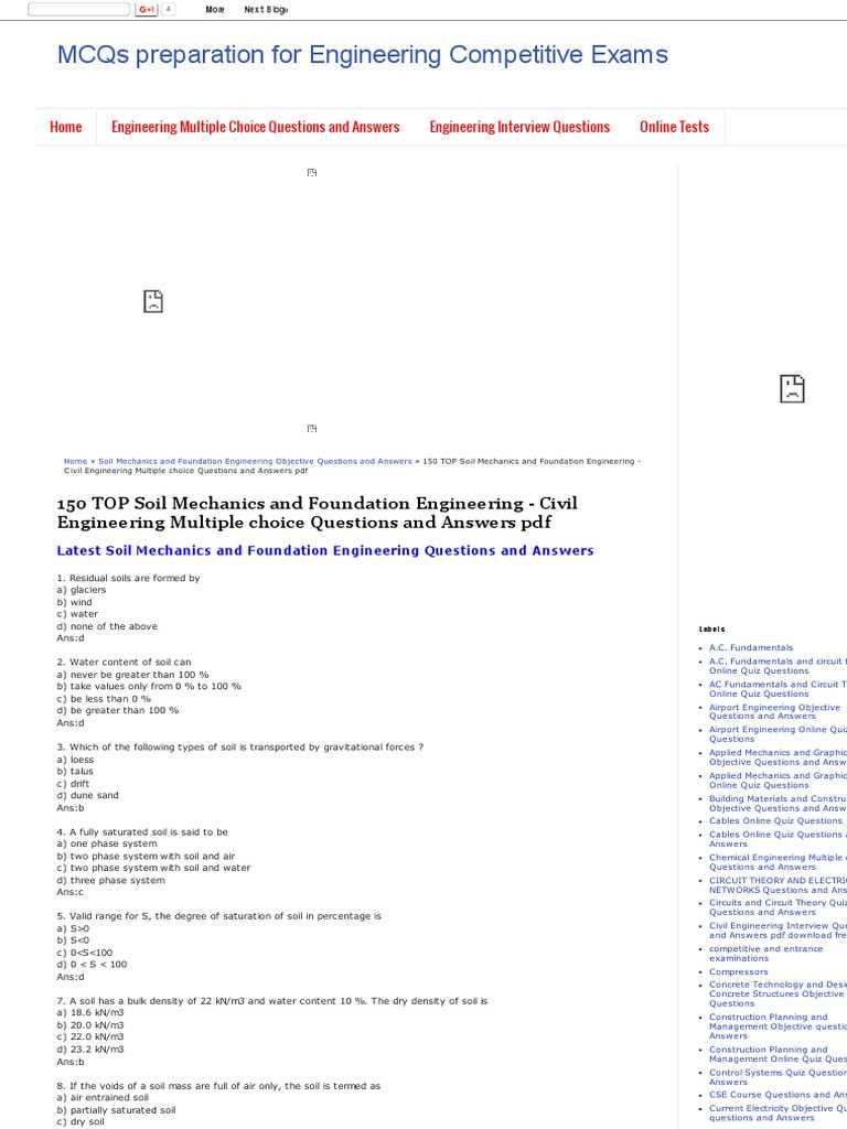 soil mechanics exam questions answers