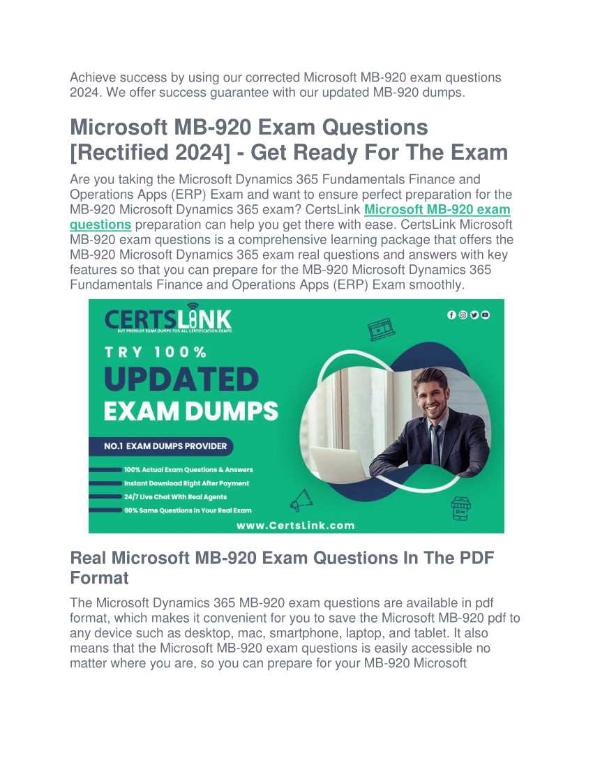 mb 920 exam questions and answers