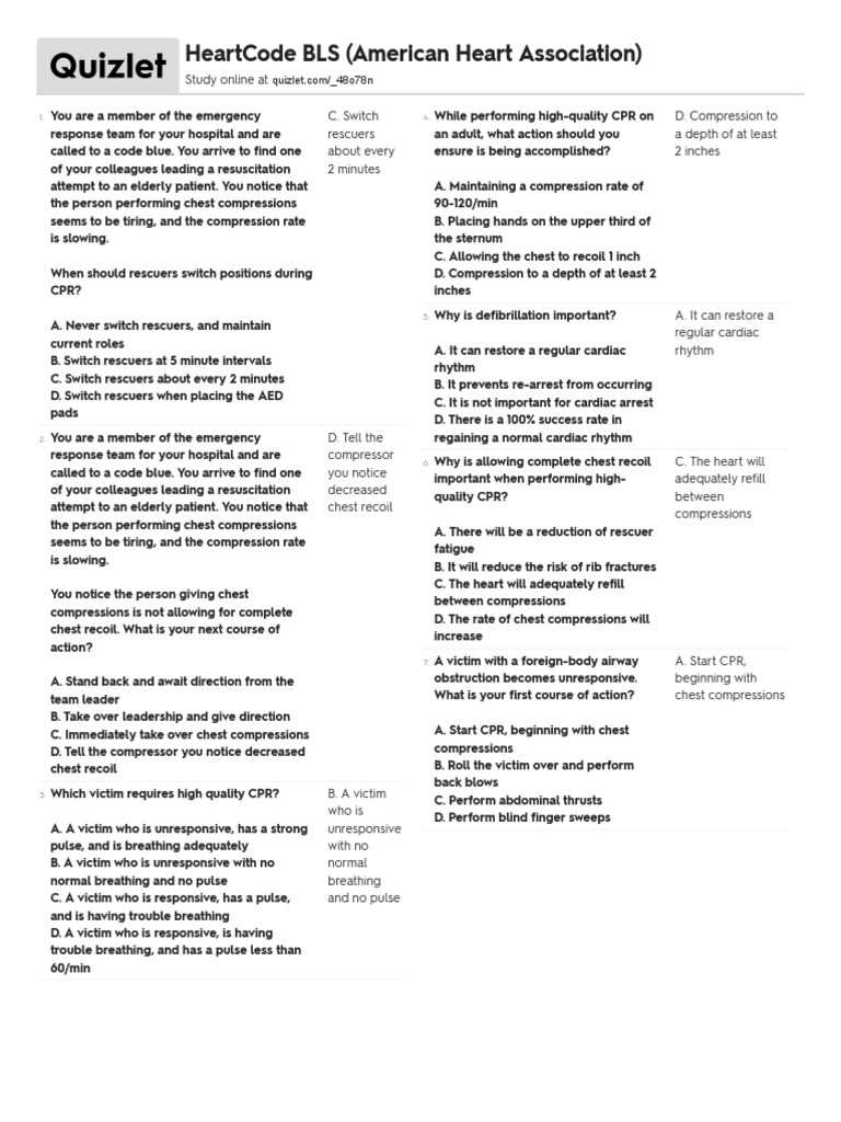 aha heartcode acls exam answers